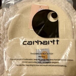 Carhartt Beige Knit Beanie